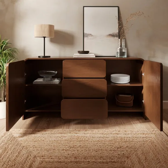 Large Sideboard with Curved Edges - Dark Oak