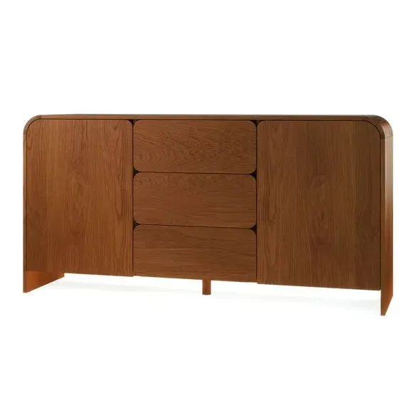 Large Sideboard with Curved Edges - Dark Oak