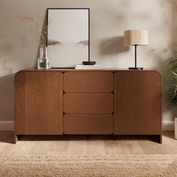 Large Sideboard with Curved Edges - Dark Oak image