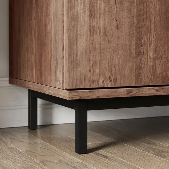 Large Sideboard with Drawers - Pine, Metal