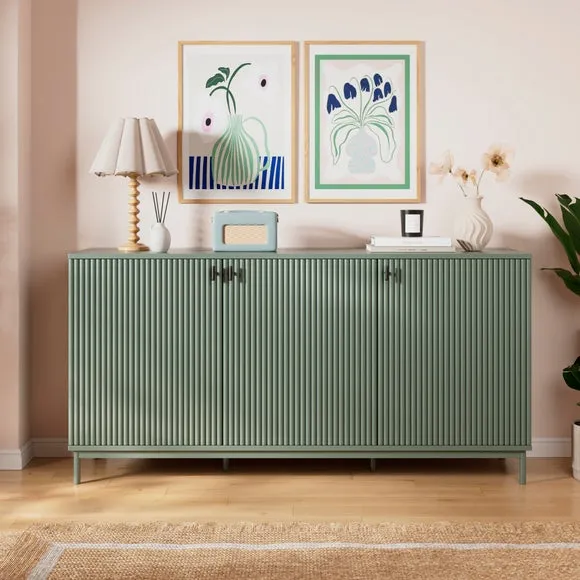Large Sideboard with Ribbed Detail - Lilypad