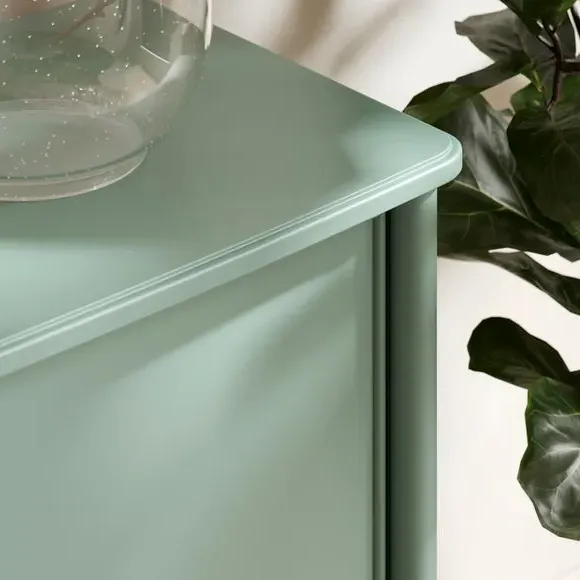 Large Sideboard with Scalloped Detail - Green