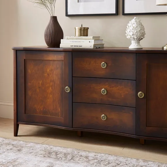 Large Sideboard with Soft Close - Dark, Birch
