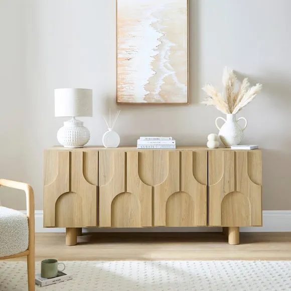 Large Sideboard with Soft Close - Oak Effect image