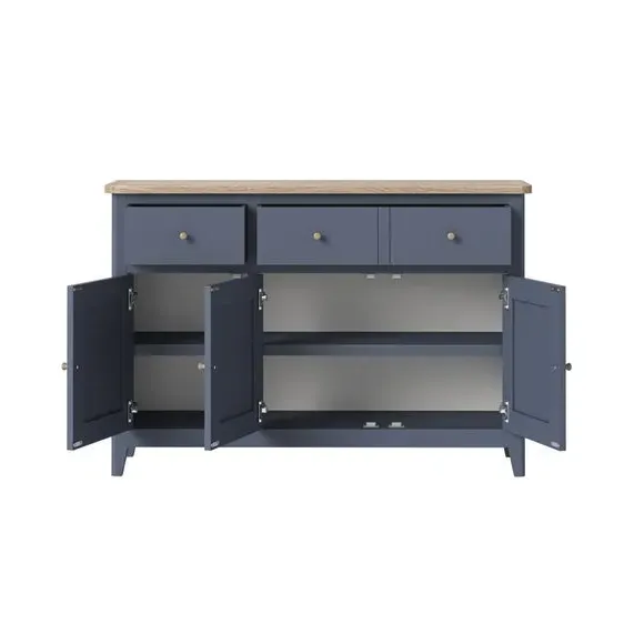 Large Sideboard with Storage - Blue, Pine