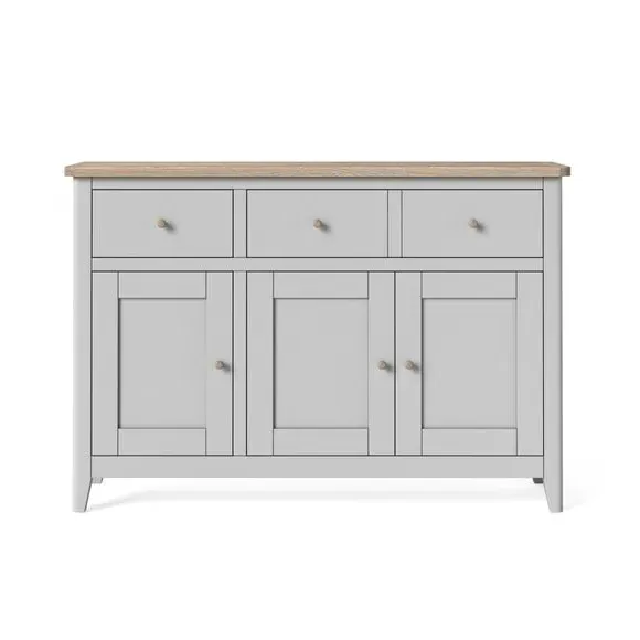 Large Sideboard with Storage - Grey, Pine