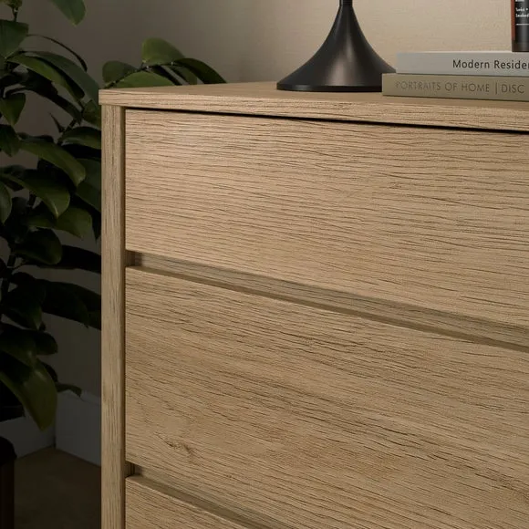 Large Sideboard with Storage - Light Oak Effect