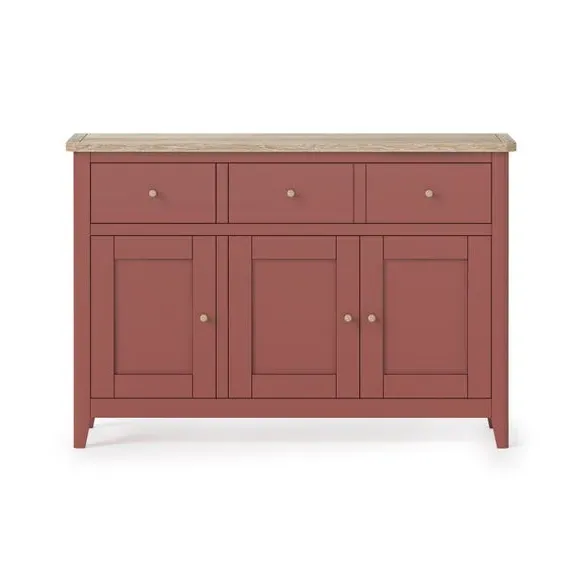 Large Sideboard with Storage - Red, Pine