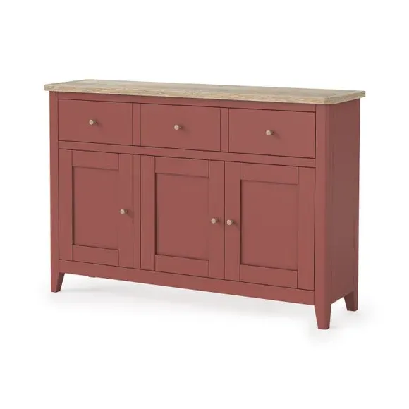 Large Sideboard with Storage - Red, Pine