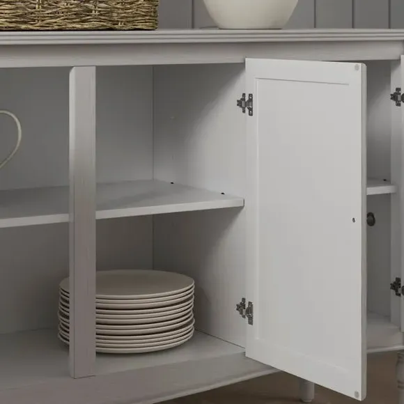 Large Sideboard with Storage - Stone, Painted