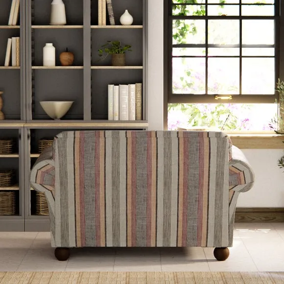 Large Snuggle Chair Striped - Multicolour, Linen