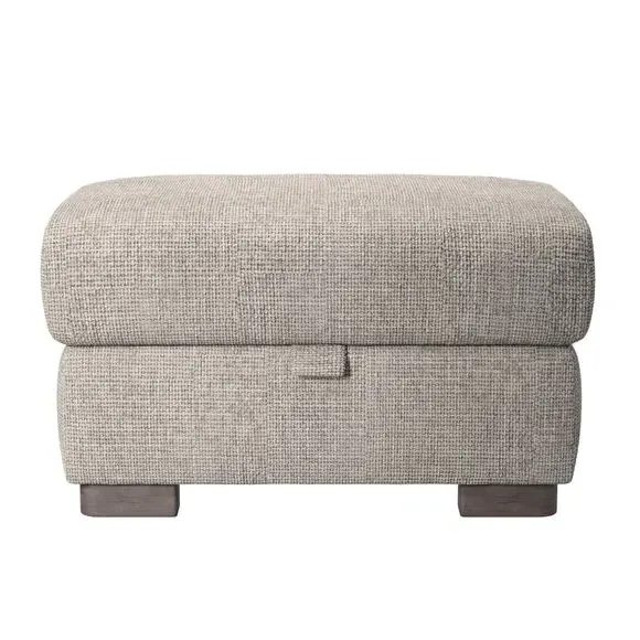 Large Storage Footstool - Mushroom, Chenille