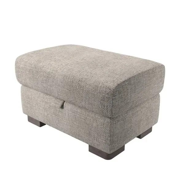 Large Storage Footstool - Mushroom, Chenille