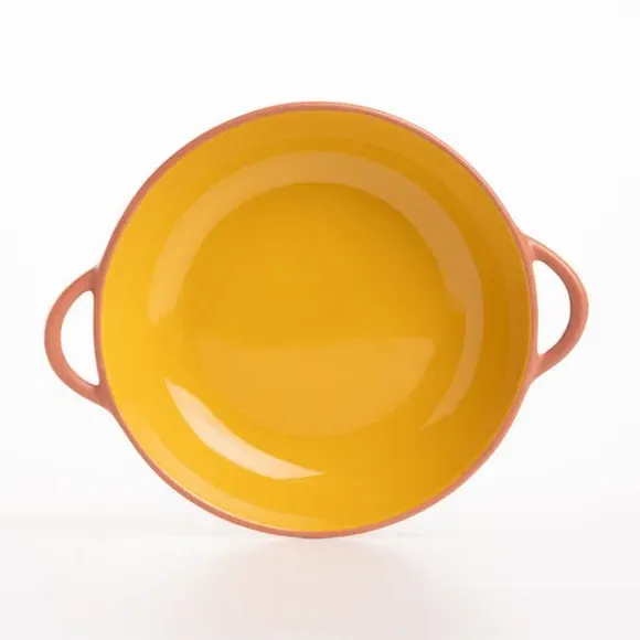 Large Tapas Dish Oven Safe - Yellow, Stoneware