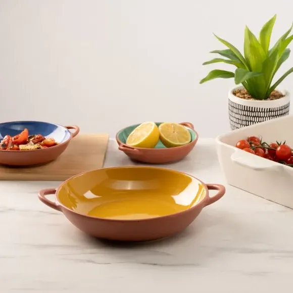 Large Tapas Dish Oven Safe - Yellow, Stoneware image