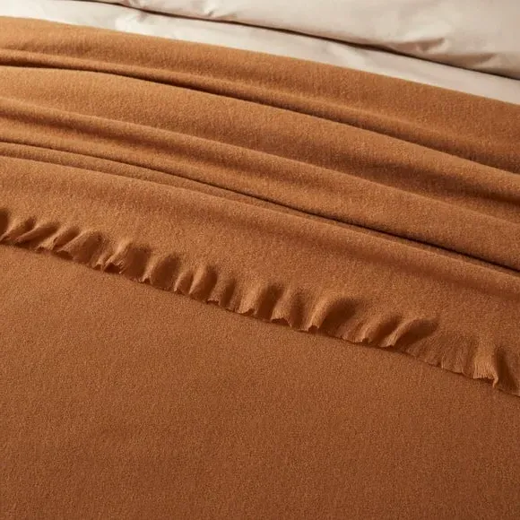 Large Throw Blanket - Caramel, Polyester