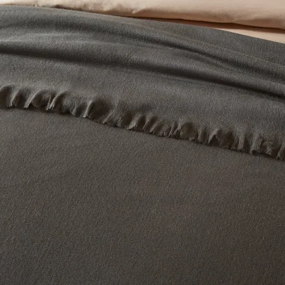 Large Throw Blanket - Charcoal, Polyester