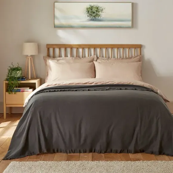 Large Throw Blanket - Charcoal, Polyester