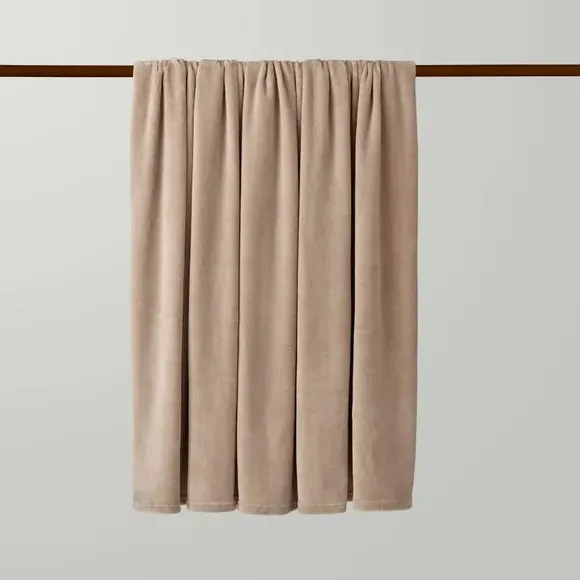 Large Throw Blanket - Cream, Polyester