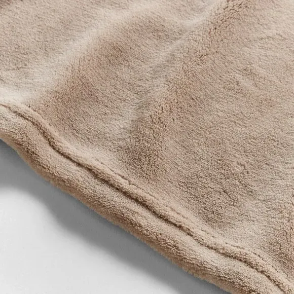 Large Throw Blanket - Cream, Polyester