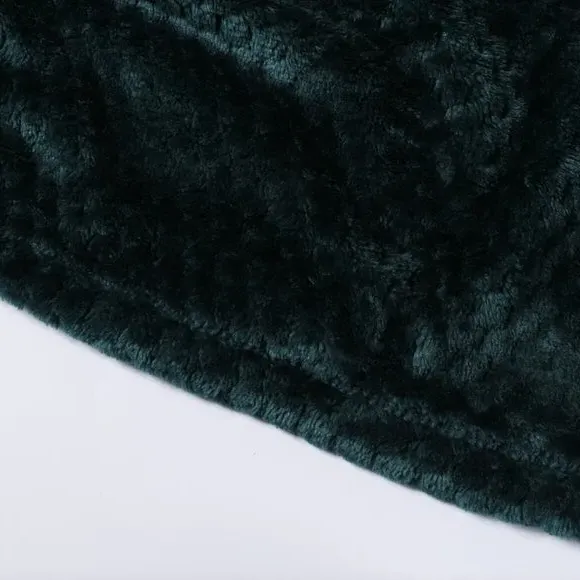 Large Throw Blanket Geometric Weave - Emerald