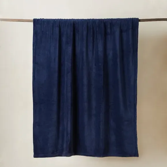 Large Throw Blanket - Navy, Polyester