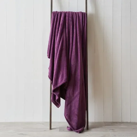 Large Throw Blanket - Plum, Polyester