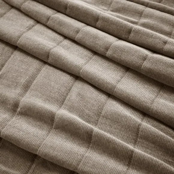 Large Throw Blanket Quilted - Mole, Chenille