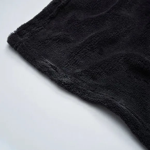 Large Throw Blanket Recycled - Black, Fleece