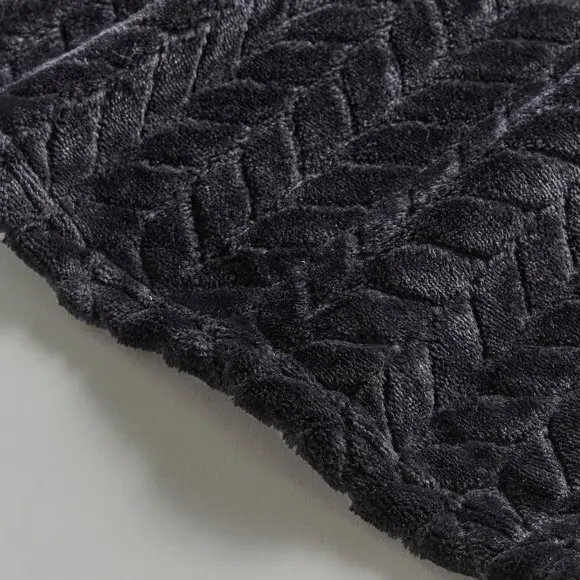 Large Throw Blanket Recycled - Black, Fleece
