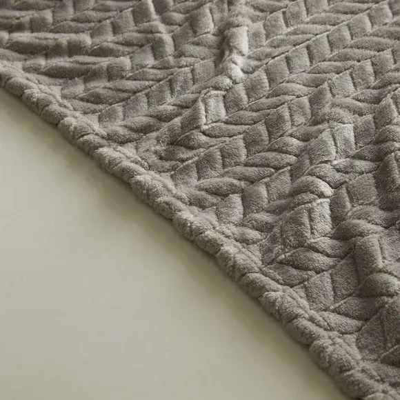 Large Throw Blanket Recycled - Chateau Grey, Fleece