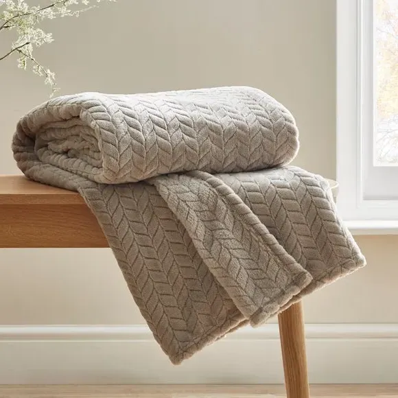 Large Throw Blanket Recycled - Chateau Grey, Fleece