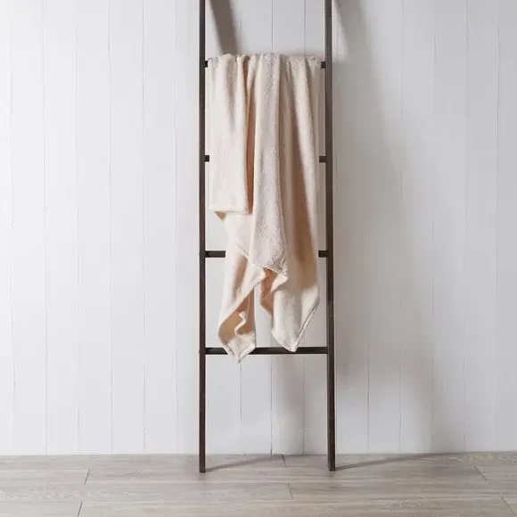 Large Throw Blanket Recycled - Cream, Fleece