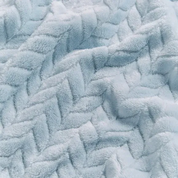 Large Throw Blanket Recycled - Duck Egg, Fleece