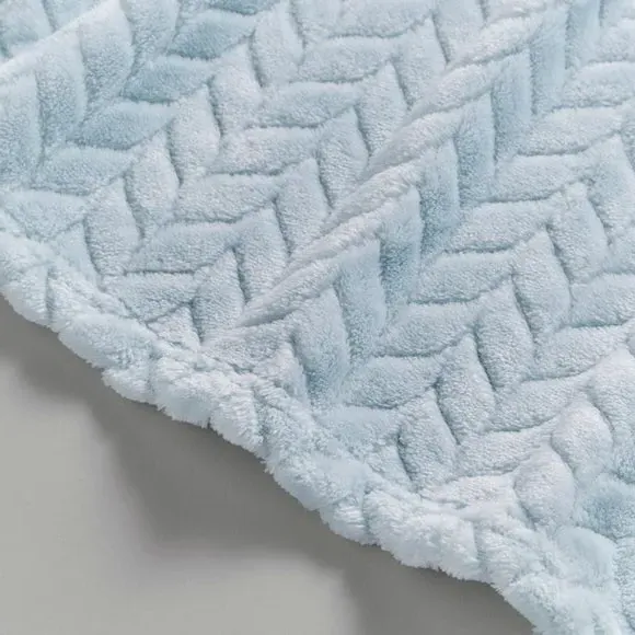 Large Throw Blanket Recycled - Duck Egg, Fleece