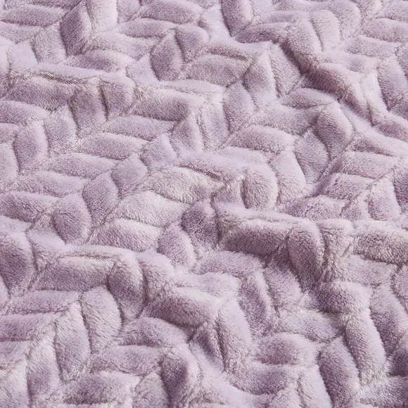 Large Throw Blanket Recycled - Lilac, Fleece