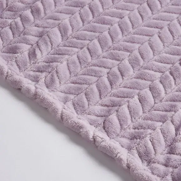 Large Throw Blanket Recycled - Lilac, Fleece