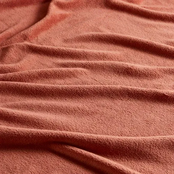 Large Throw Blanket Recycled - Terracotta, Fleece