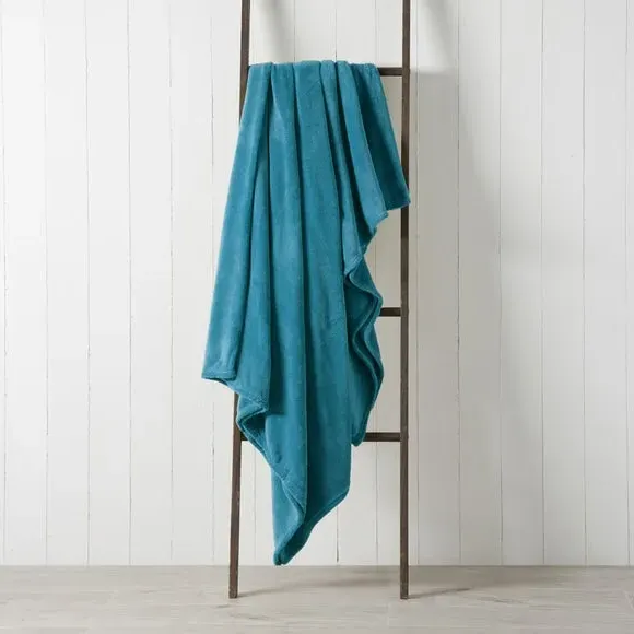 Large Throw Blanket - Teal, Polyester