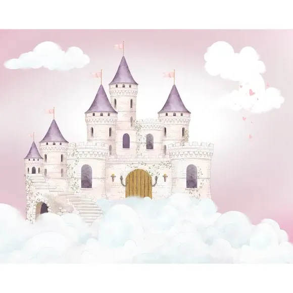 Large Wall Mural Easy Application - Pink, Non-Woven