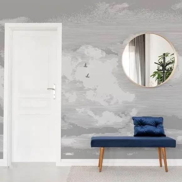 Large Wall Mural with Texture - Grey, Non-Woven image