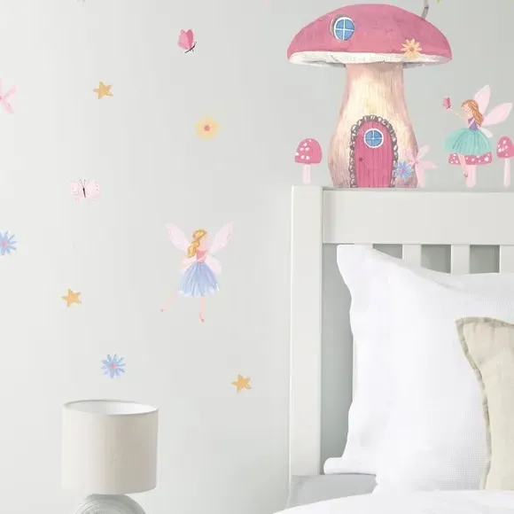 Large Wall Sticker Fairy Garden - Multicolor, PVC