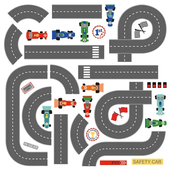 Large Wall Sticker Transport - Multicolor, PVC