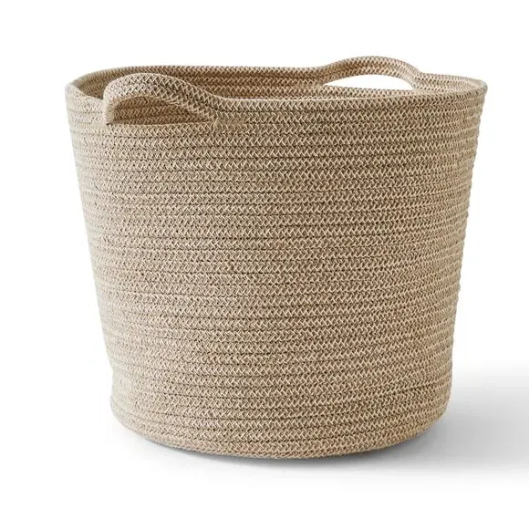 Large Woven Basket with Handles - Natural, Fabric