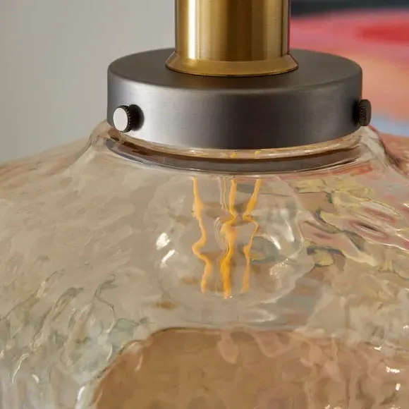 Lava-Shaped Pendant Shade Easy Fit - Gold, Glass