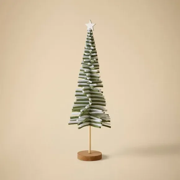 Layered Tree Decoration - Green, Felt