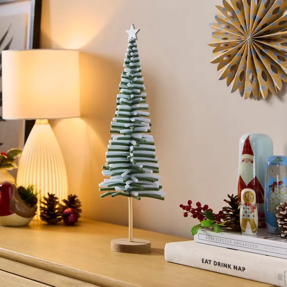 Layered Tree Decoration - Green, Felt image