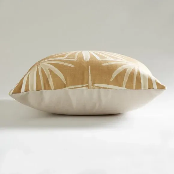 Leaf Cushion with Zip Cover - Bronze, Polyester