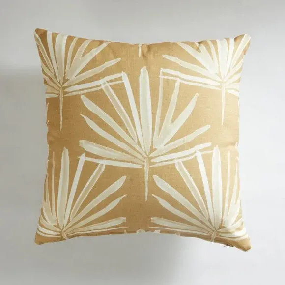 Leaf Cushion with Zip Cover - Bronze, Polyester image