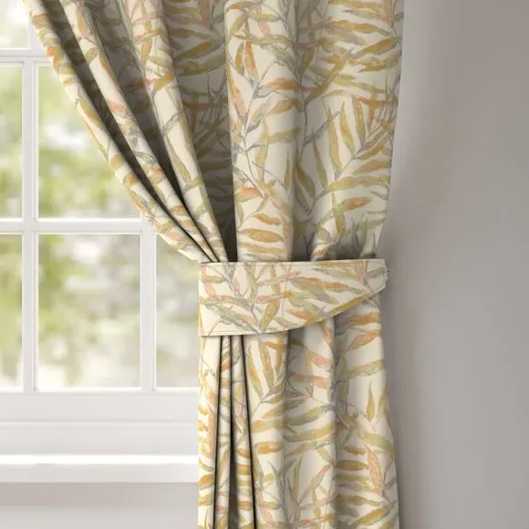 Leaf Design Curtain Tieback - Apricot, Fabric image